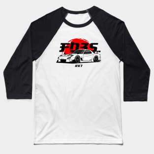 White RX 7 JDM Baseball T-Shirt